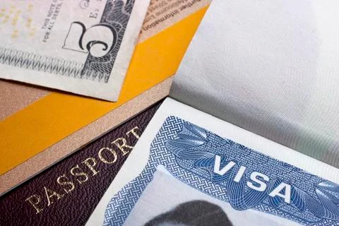 American visa Stock Photos