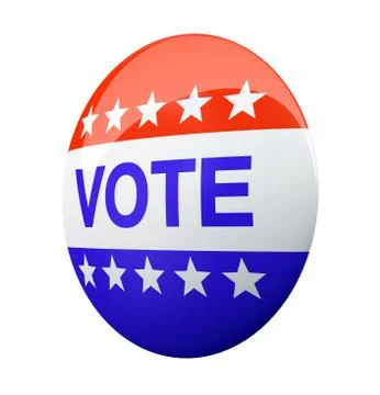 American vote button isolated on background Stock Illustration