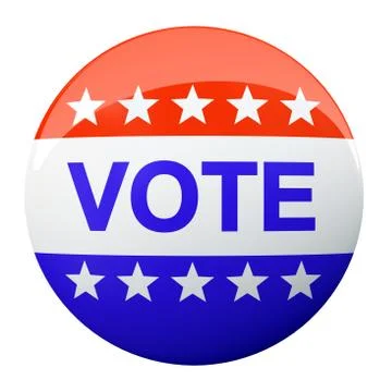 American vote button isolated on background Stock Illustration