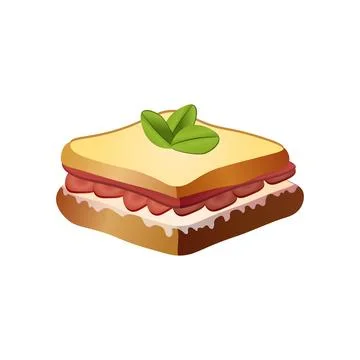 American waffles on white background Stock Illustration