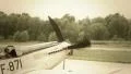 American war plane Mustang steering at airport prepares take-off HD Footage