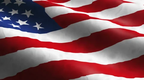 American waving flag Stock Footage 33707080