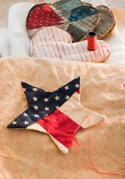 Americana patchwork star Stock Photos