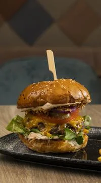 Americano burger Stock Photos