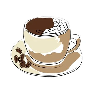 Americano coffee vector poster. Illustrazione stock