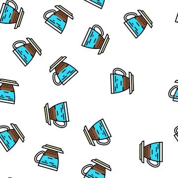 Americano coffee vector seamless pattern イラスト素材