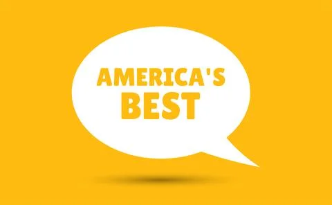Americas best speech bubble vector illustration. Communication speech bubbl.. Stock Illustration