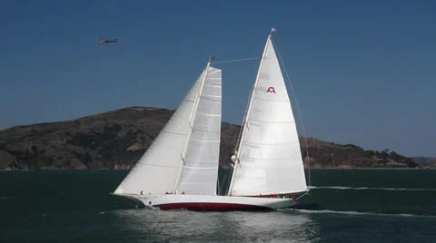 America's Cup Sailboat Stock Footage 32482053