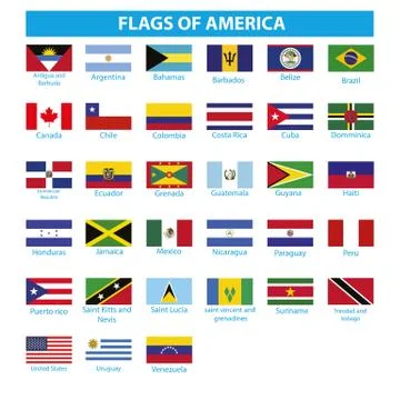 Americas of flag Stock Illustration
