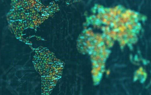 The Americas in focus Stock Illustration