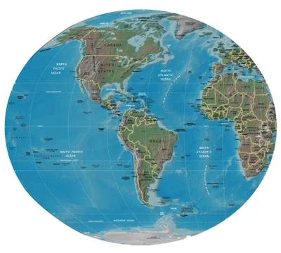 Americas map Stock Illustration