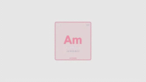 Americium Am Periodic Table Element Tile Labeled Animation Video Overlay Alpha 4 動画素材 339364782