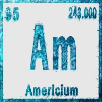 Americium Chemical Element Blue on White Stock Illustration
