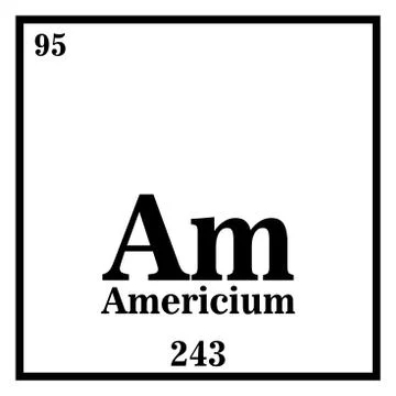 Americium Periodic Table of the Elements Vector illustration eps 10 스톡 일러스트