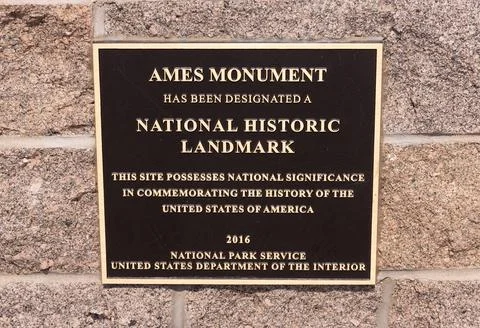 Ames Monument Plaque Stock Photos