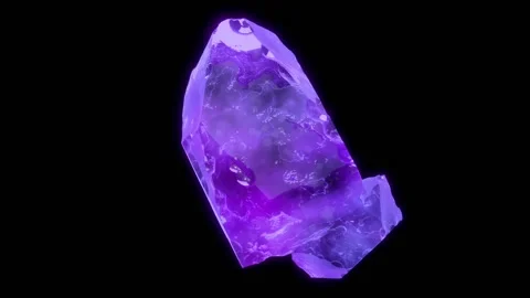 Amethyst Crystal in the Dark Stock Footage 303486514