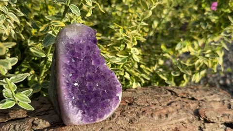 Amethyst crystal geode outdoor Видео 248601629