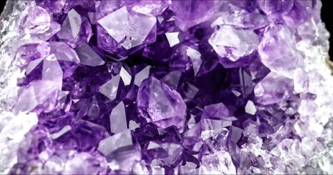 Amethyst druse rotation in 4k Stock Footage 238644830