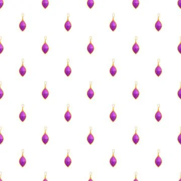Amethyst gemstone earrings repeating seamless pattern Stock Illustration