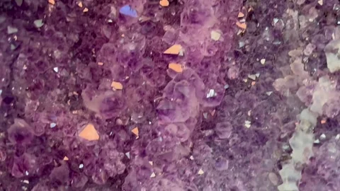 Amethyst geode crystals - stock video Stock Footage 240390109
