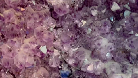 Amethyst geode crystals - stock video Stock Footage 240390167