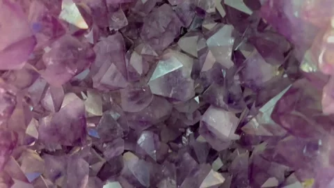 Amethyst geode crystals - stock video Stock Footage 240390194