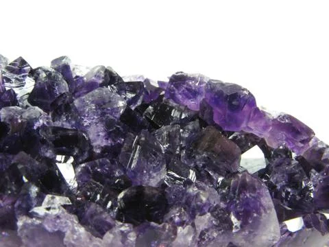 Amethyst geode semigem crystals texture Stock Photos