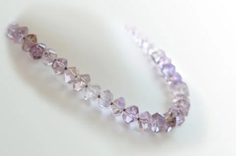 Amethyst necklace Foto stock