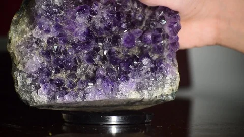 Amethyst Is an original gemstone, has not yet passed quality Stock Footage 117087989