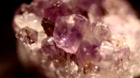 Amethyst Quartz Close-Up Stock Footage 35741253