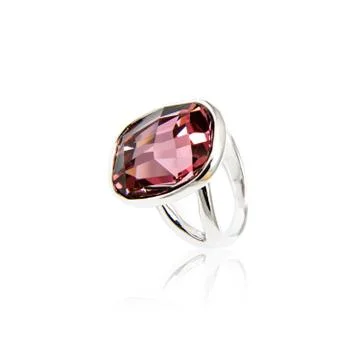 Amethyst Ring isolated on white. Stock Photos