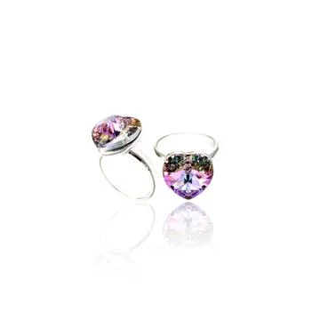 Amethyst Ring isolated on white. Stock Photos