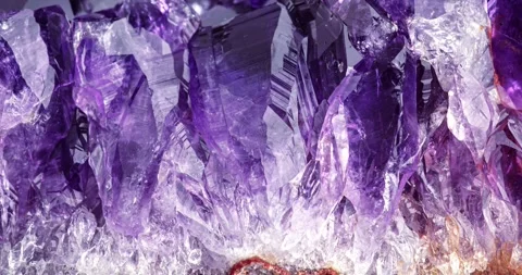 Amethyst rotating in 4k Stock Footage 245098791