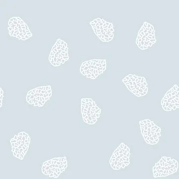 Amethyst stone rock line seamless pattern Stock Illustration