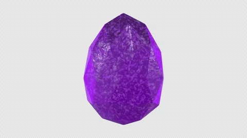 Amethyst Stone Rotating on a Transparent Background. Seamless Loop. 4K Stock Footage 305455206