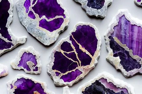 Amethyst violet marble abstract background Stock Illustration