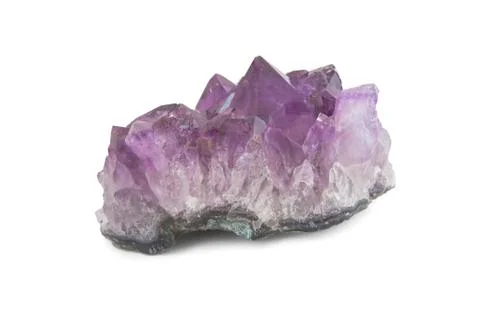 Amethyst in white background Stock Photos