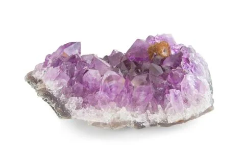 Amethyst in white background Fotos Stock