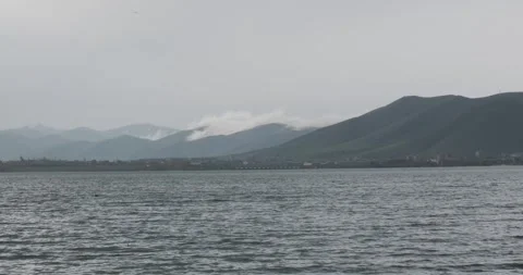 Amidst the Armenian highlands, Lake Sevan stands as a testament to nature's Video stock 252466915