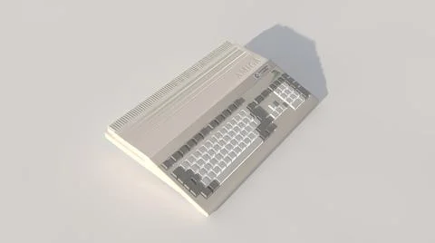 Amiga 500 computer. 3d illustration Stock Illustration