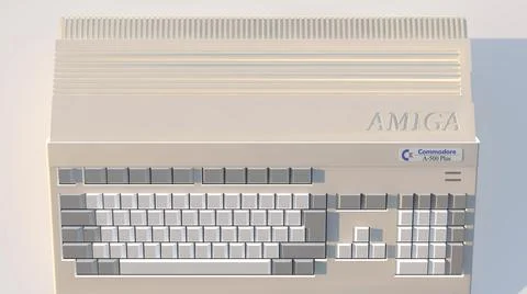 Amiga 500 computer. 3d illustration Stock Illustration