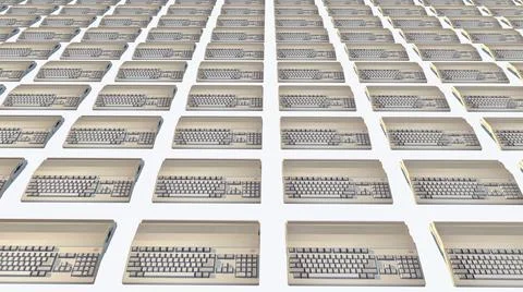 Amiga 500 computer. 3d illustration Illustrazione stock