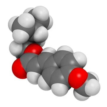 Amiloxate sunscreen molecule Illustration