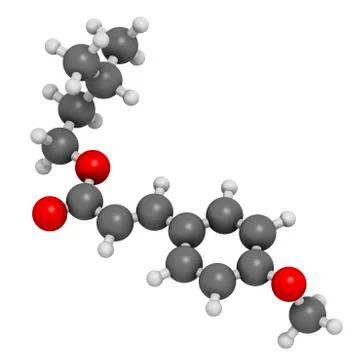 Amiloxate sunscreen molecule Stock Illustration