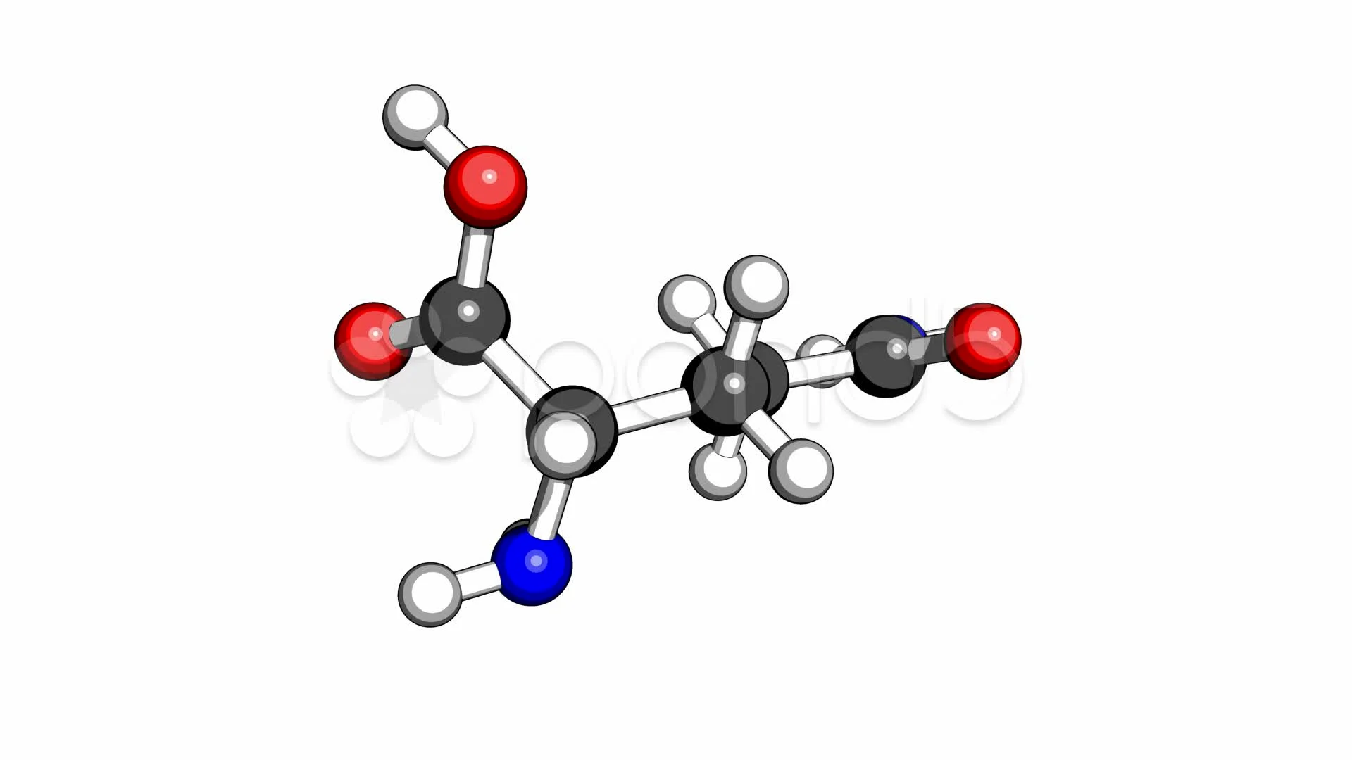 amino acid glutamine molecular structure... | Stock Video | Pond5