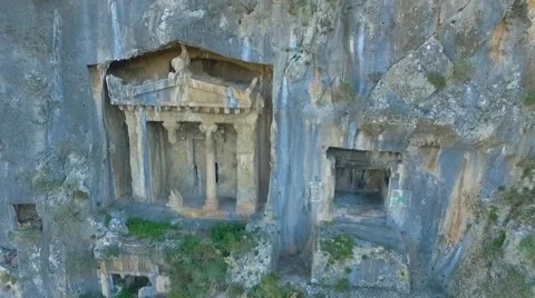 Amintas Rock Tombs Stock Footage 58864213