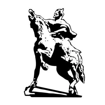 Amir Temur Monument Drawing Vector – Historical Landmark Stock Illustration