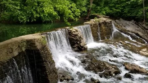 Amis Mill Dam in Spring 2 Stock Photos