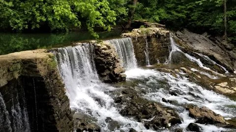 Amis Mill Dam in Spring 3 Foto stock