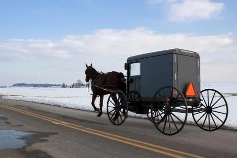 Amish carriage Stock Photos